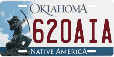 OK license plate 620AIA