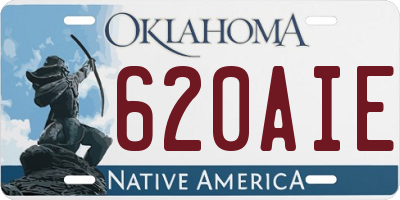 OK license plate 620AIE