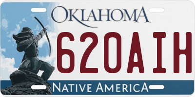 OK license plate 620AIH