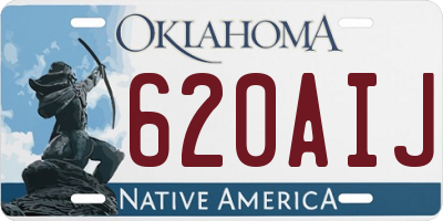 OK license plate 620AIJ