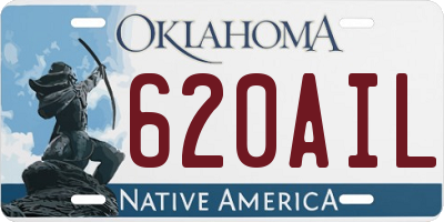 OK license plate 620AIL