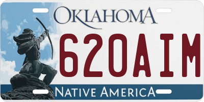 OK license plate 620AIM