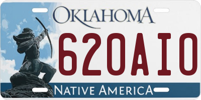 OK license plate 620AIO