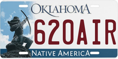 OK license plate 620AIR