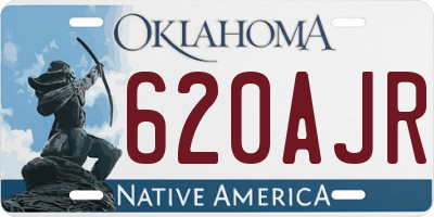 OK license plate 620AJR