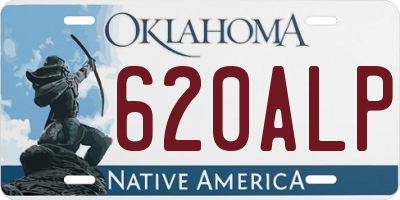 OK license plate 620ALP
