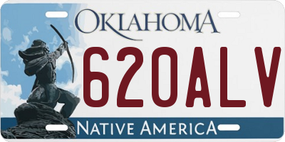 OK license plate 620ALV