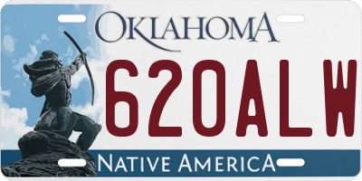 OK license plate 620ALW
