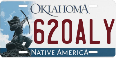 OK license plate 620ALY