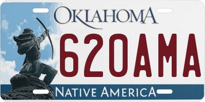 OK license plate 620AMA
