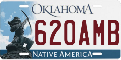 OK license plate 620AMB