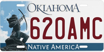 OK license plate 620AMC