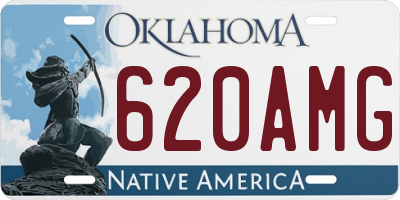 OK license plate 620AMG