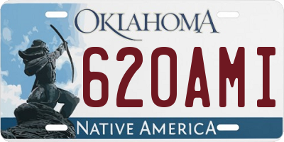 OK license plate 620AMI