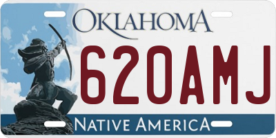 OK license plate 620AMJ