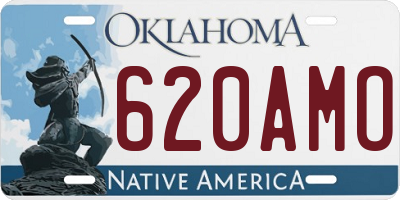 OK license plate 620AMO