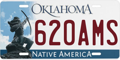 OK license plate 620AMS