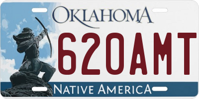 OK license plate 620AMT