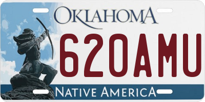 OK license plate 620AMU