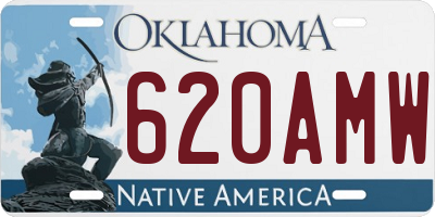 OK license plate 620AMW