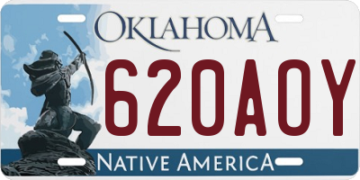 OK license plate 620AOY