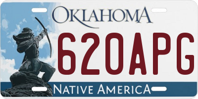 OK license plate 620APG