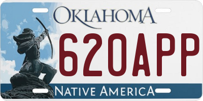 OK license plate 620APP