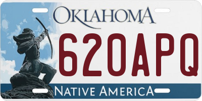 OK license plate 620APQ