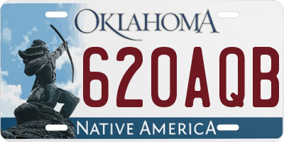 OK license plate 620AQB