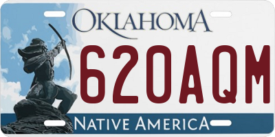 OK license plate 620AQM