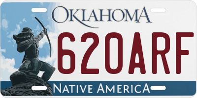 OK license plate 620ARF