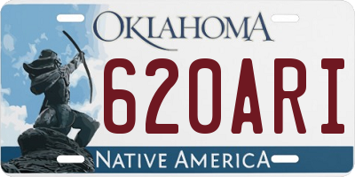 OK license plate 620ARI