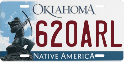 OK license plate 620ARL