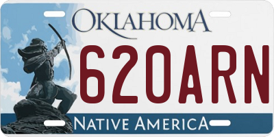 OK license plate 620ARN