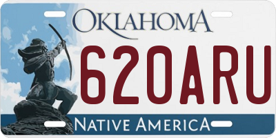 OK license plate 620ARU