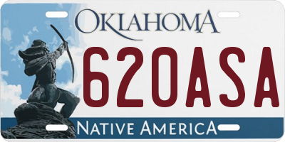 OK license plate 620ASA