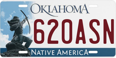 OK license plate 620ASN
