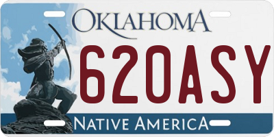 OK license plate 620ASY
