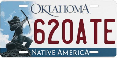 OK license plate 620ATE