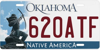 OK license plate 620ATF