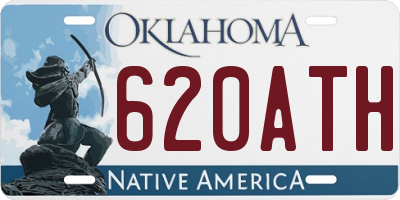 OK license plate 620ATH