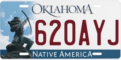 OK license plate 620AYJ