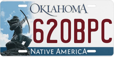 OK license plate 620BPC