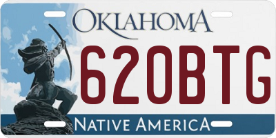 OK license plate 620BTG