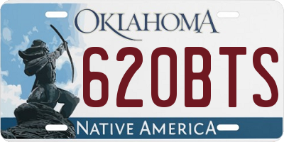 OK license plate 620BTS