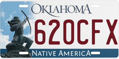 OK license plate 620CFX