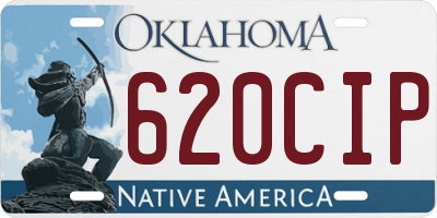 OK license plate 620CIP