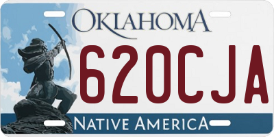 OK license plate 620CJA
