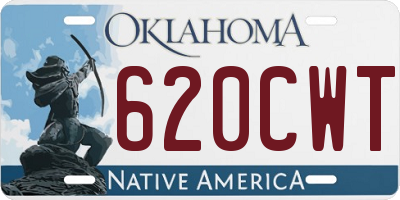 OK license plate 620CWT