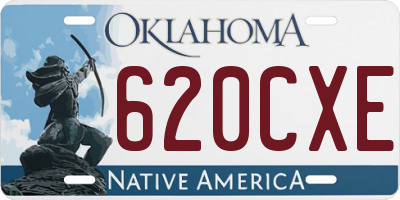 OK license plate 620CXE